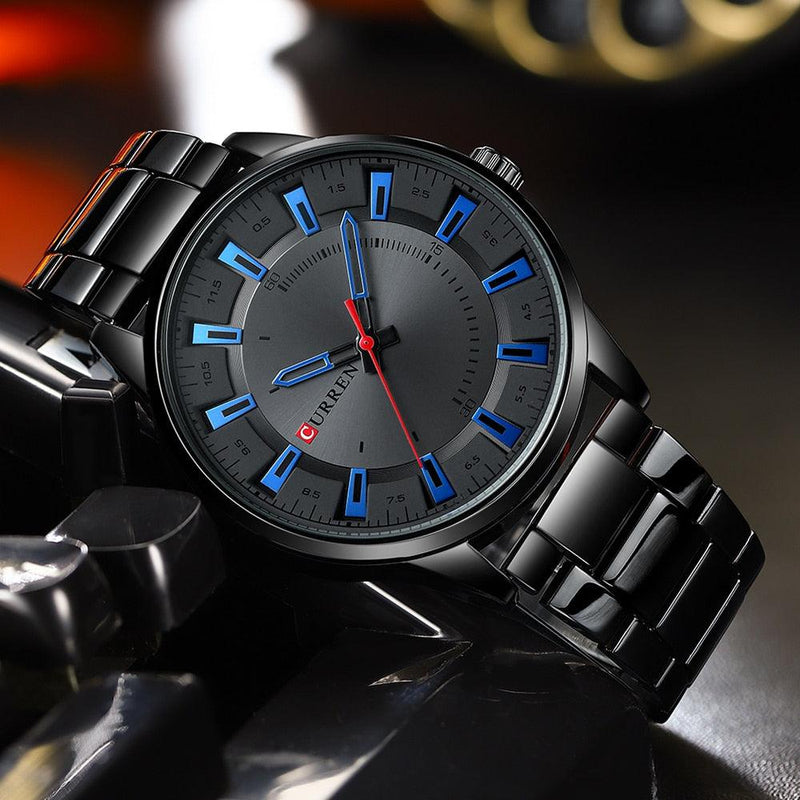 Relógio Masculino Luxo Vida Noturna Azul - Valorindomavel